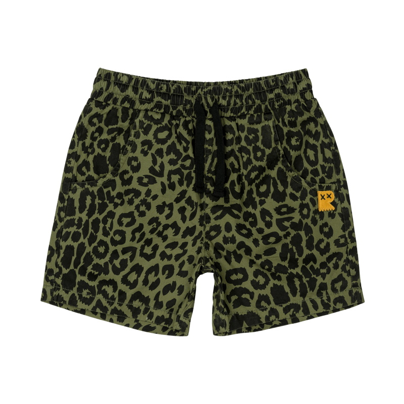 Rock Your Baby Green Leopard Shorts