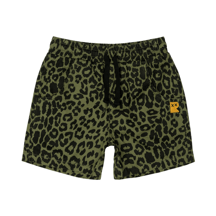 Rock Your Baby Green Leopard Shorts