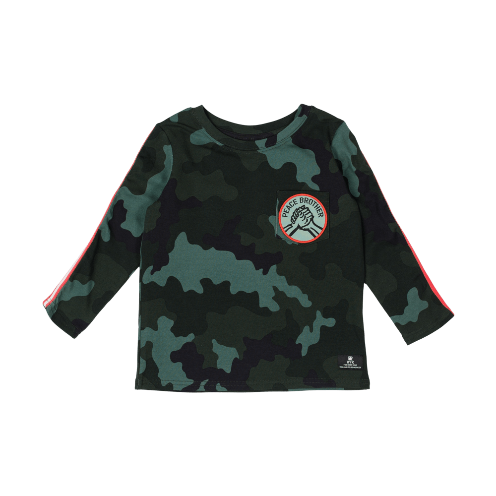 Rock Your Baby AW22 Drop 1 Khaki Peace Brother Long Sleeve T-Shirt