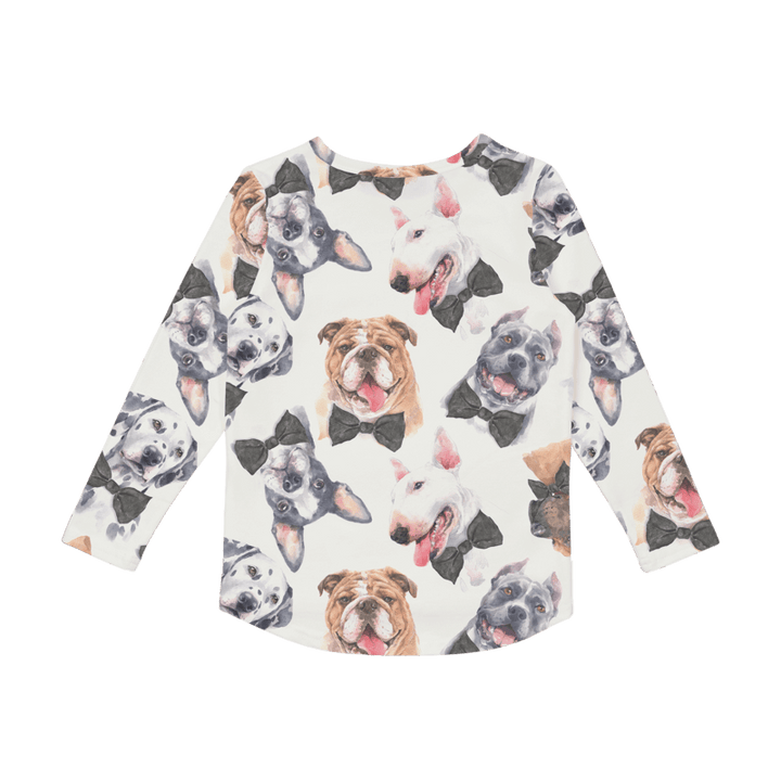 Rock Your Baby Black Tie Pups Long Sleeve T-Shirt