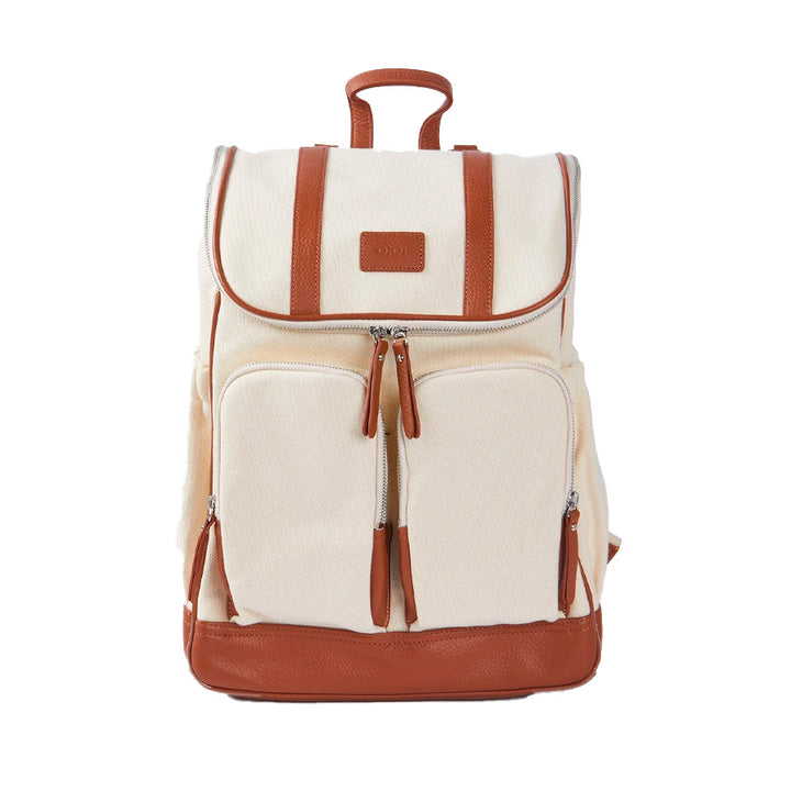 OiOi Nappy Backpack - Canvas/Terracotta