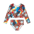 Rock Your Baby Abstract Leopard Rashie Set With Lining