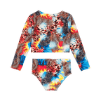 Rock Your Baby Abstract Leopard Rashie Set With Lining