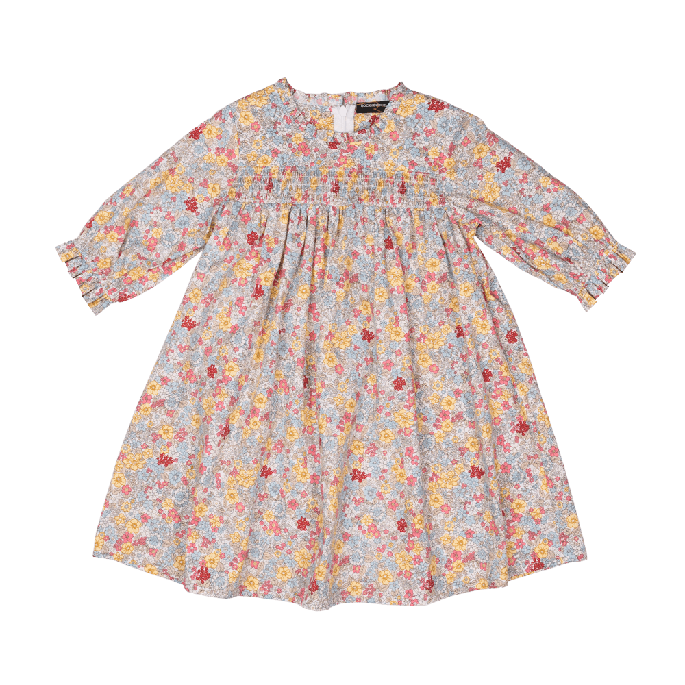 Rock Your Baby AW22 Drop 1 Pale Blue Floral Smock Dress