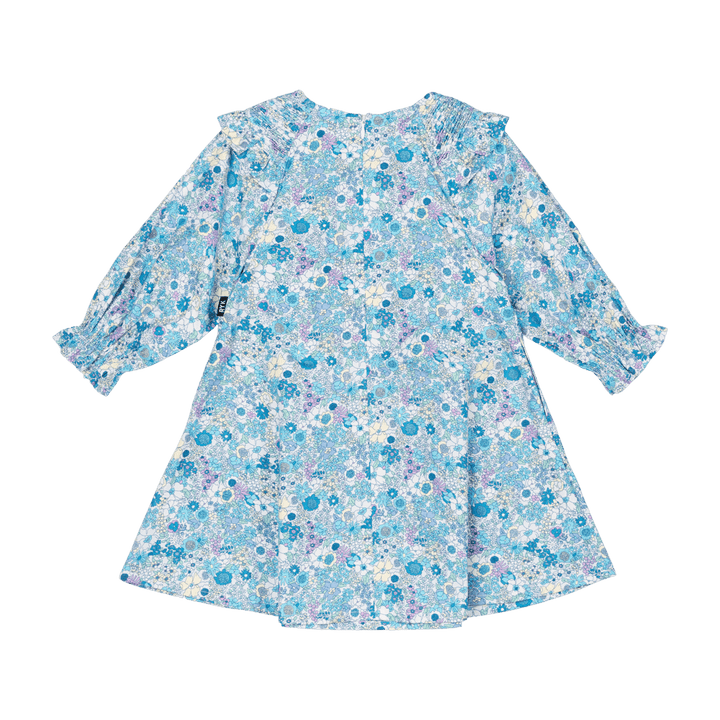 Rock Your Baby Blue Floral Shirred Dress