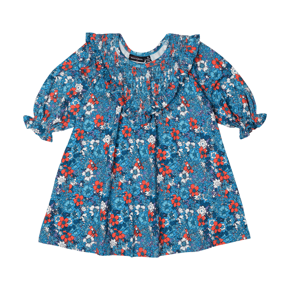 Rock Your Baby AW22 Drop 1 Blue Ditsy Floral Dress
