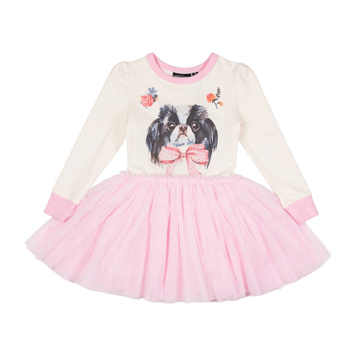 Rock Your Baby Puppy Love Long Sleeve Circus Dress