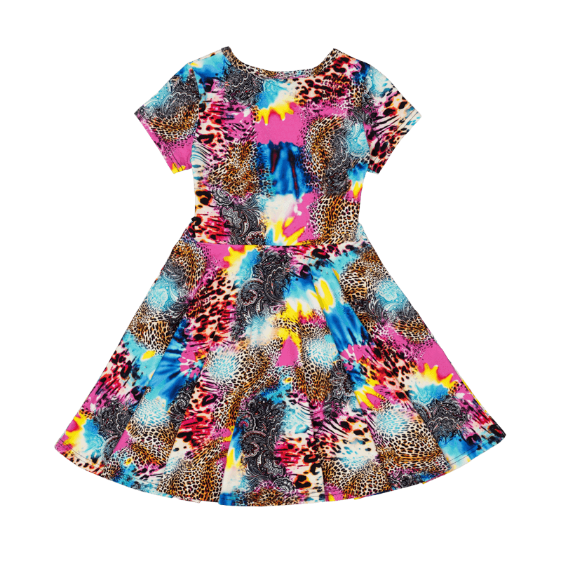 Rock Your Baby Abstract Leopard Waisted Dress