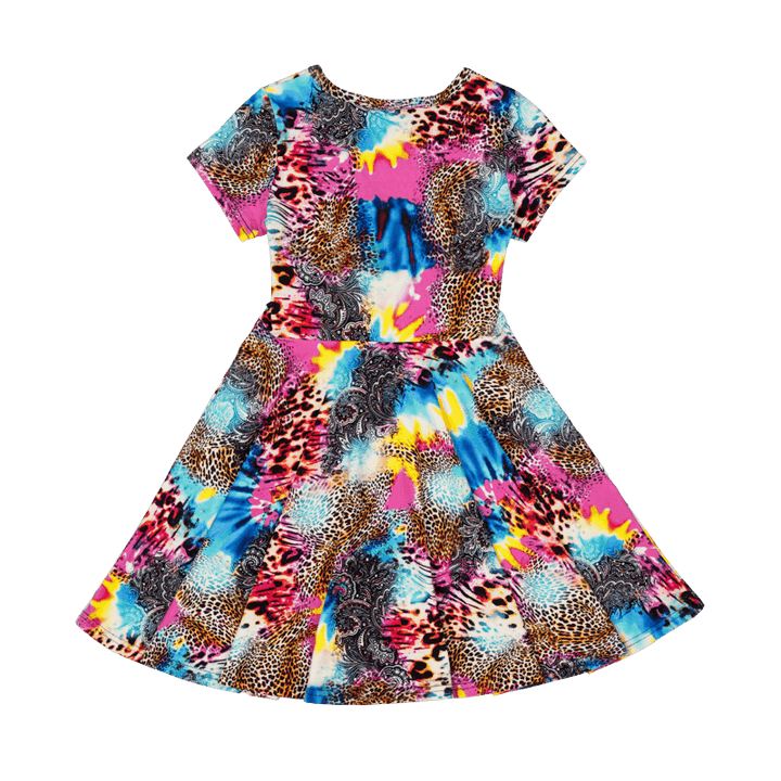 Rock Your Baby Abstract Leopard Waisted Dress