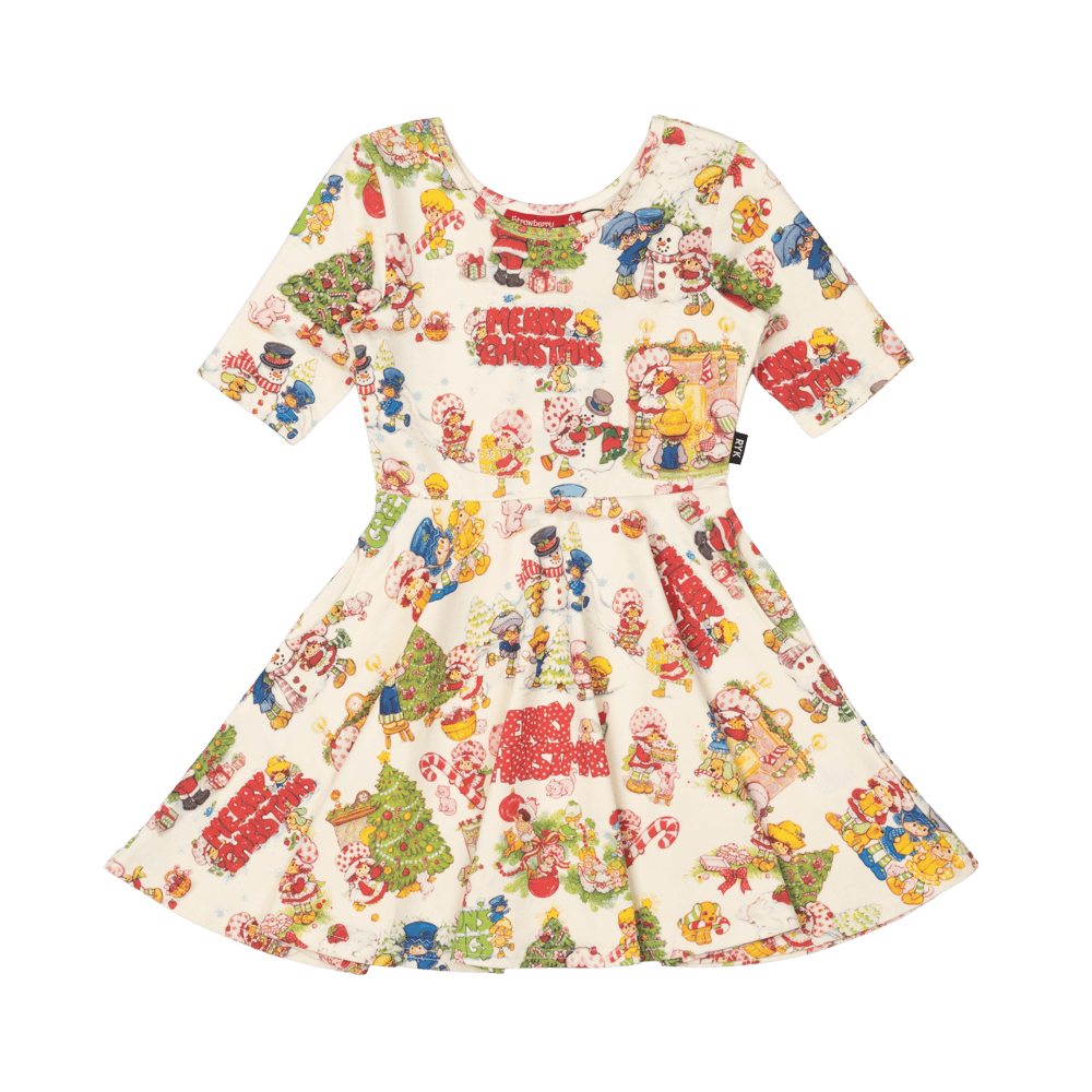 Rock Your Baby Mabel Dress - Strawberry Christmas Cheer