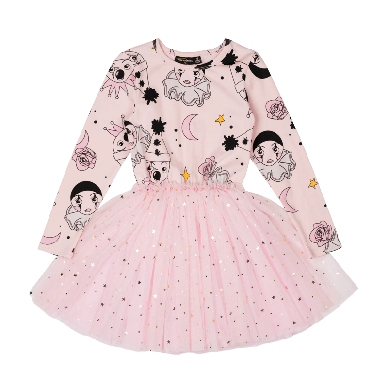 Rock Your Baby Pierrot Long Sleeve Circus Dress