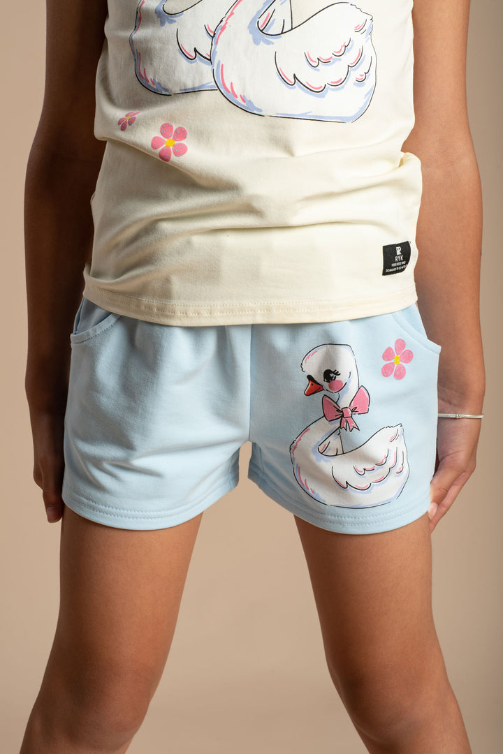 Rock Your Baby Ribbon Swan Shorts