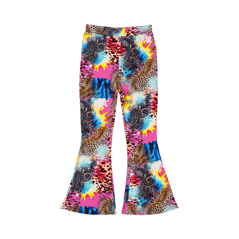 Rock Your Baby Abstract Leopard High Waisted Flares