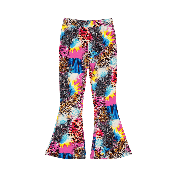 Rock Your Baby Abstract Leopard High Waisted Flares