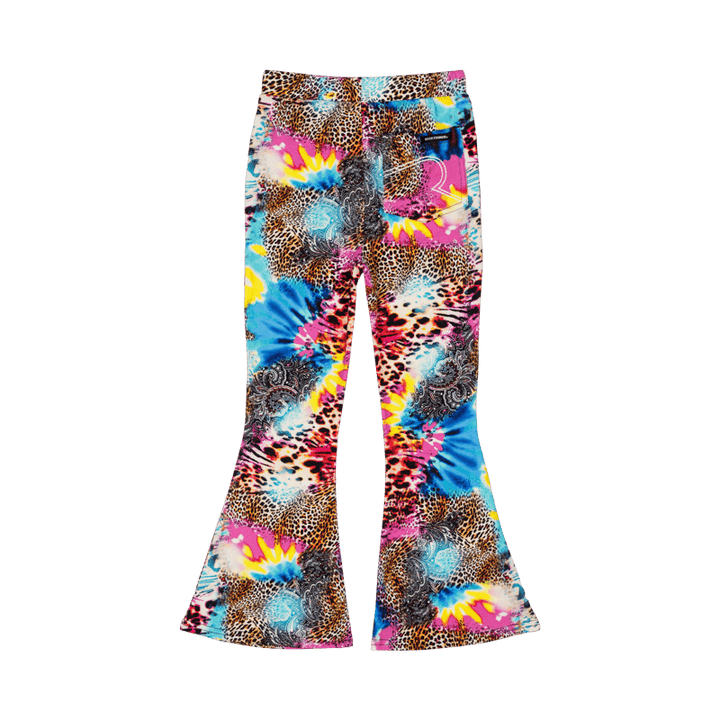 Rock Your Baby Abstract Leopard High Waisted Flares