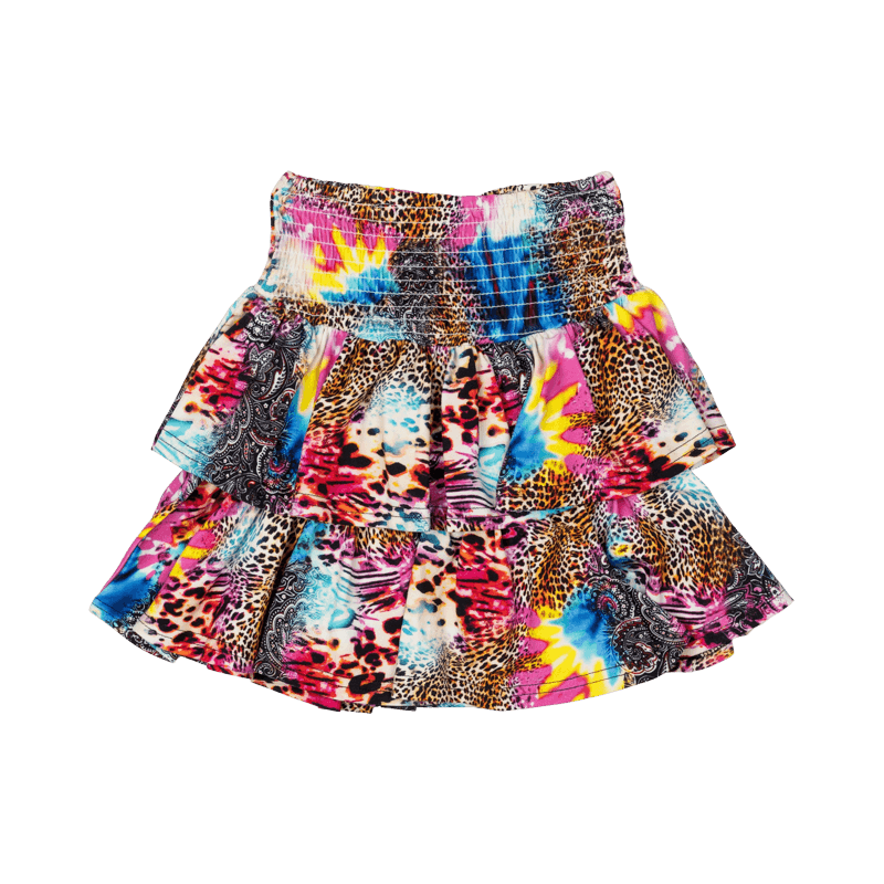 Rock Your Baby Abstract Leopard Rara Skirt