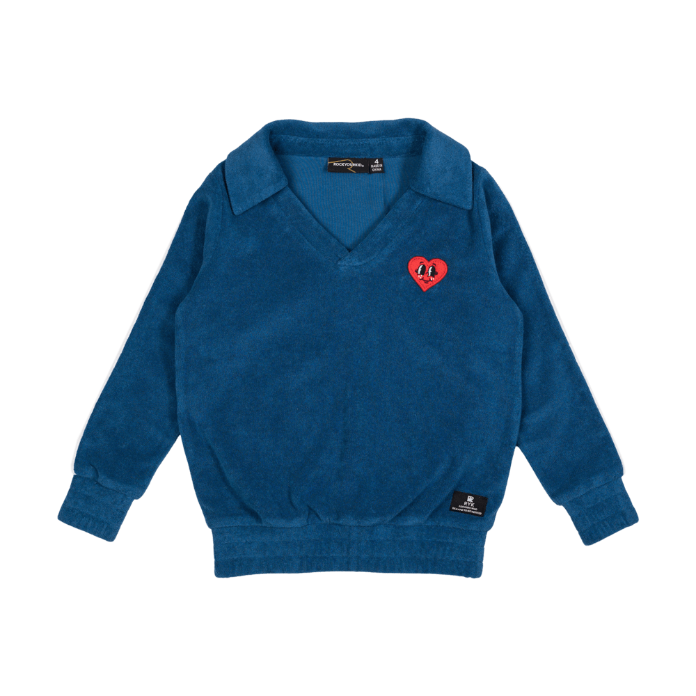Rock Your Baby Blue Happy Hearts T-Shirt