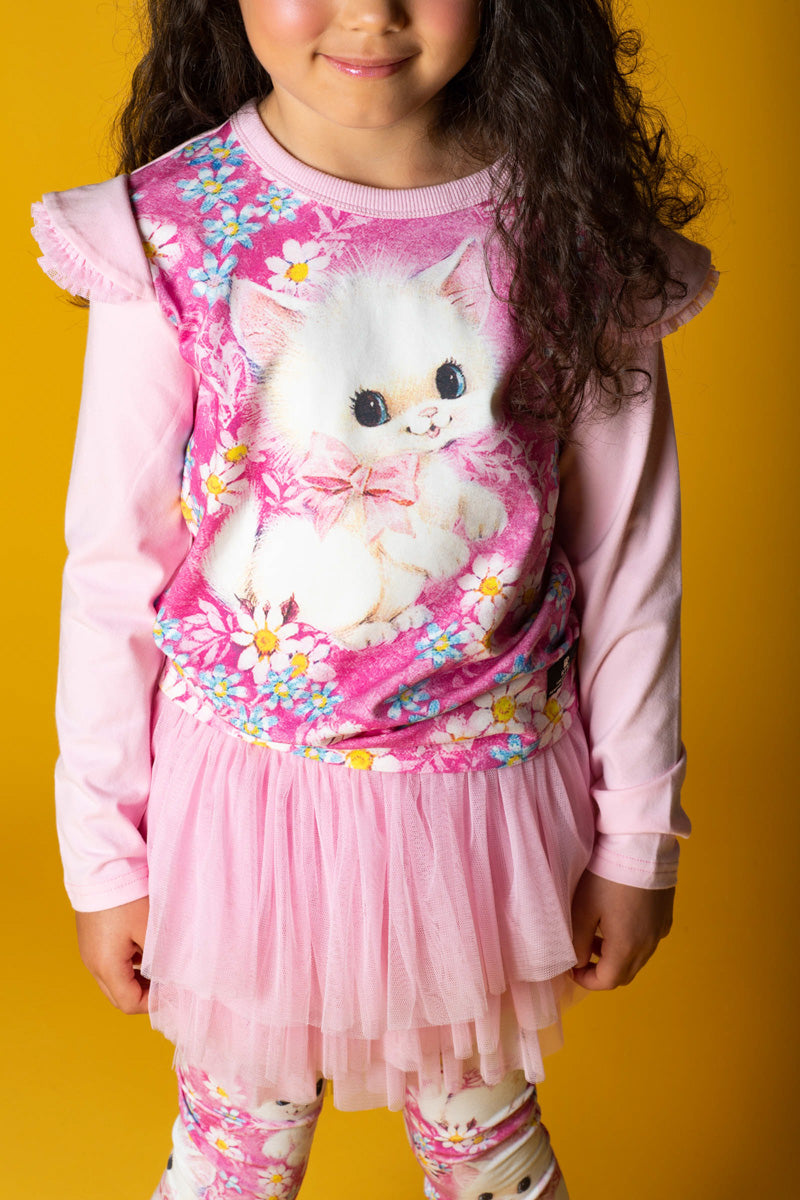 Rock Your Baby White Kitten Long Sleeve T-Shirt