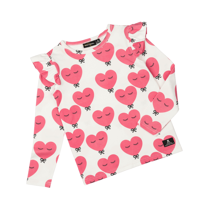 Rock Your Baby Pink Heart Long Sleeve T-Shirt