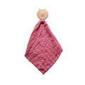 Teether - Lion with Dusty Pink Muslin Comforter