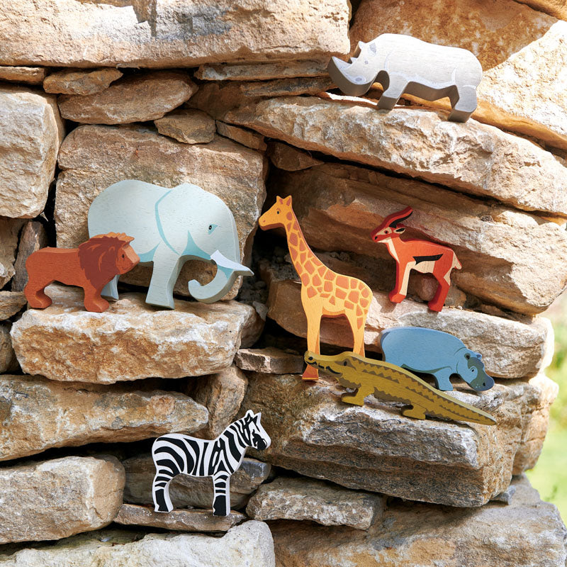 Wooden Safari Animal Set