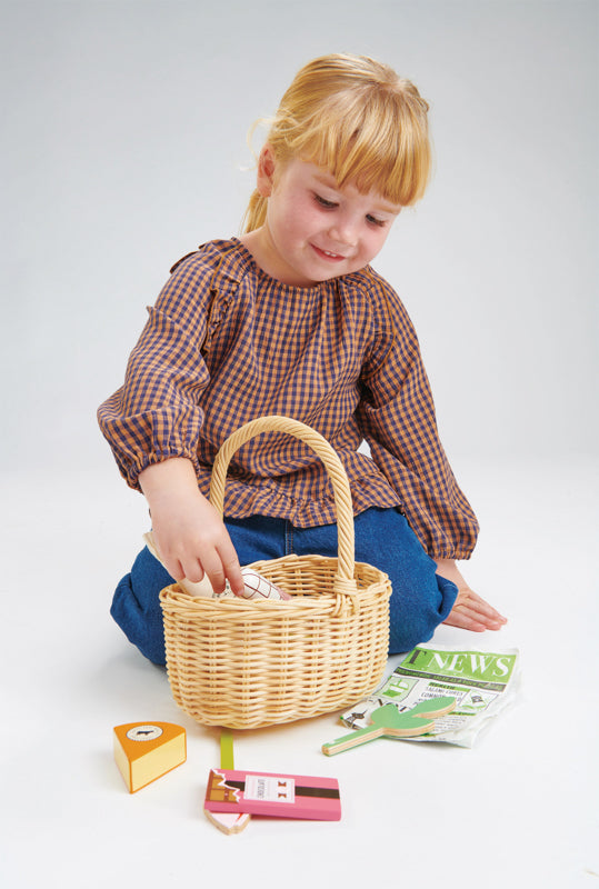 Wicker Shopping Basket Set