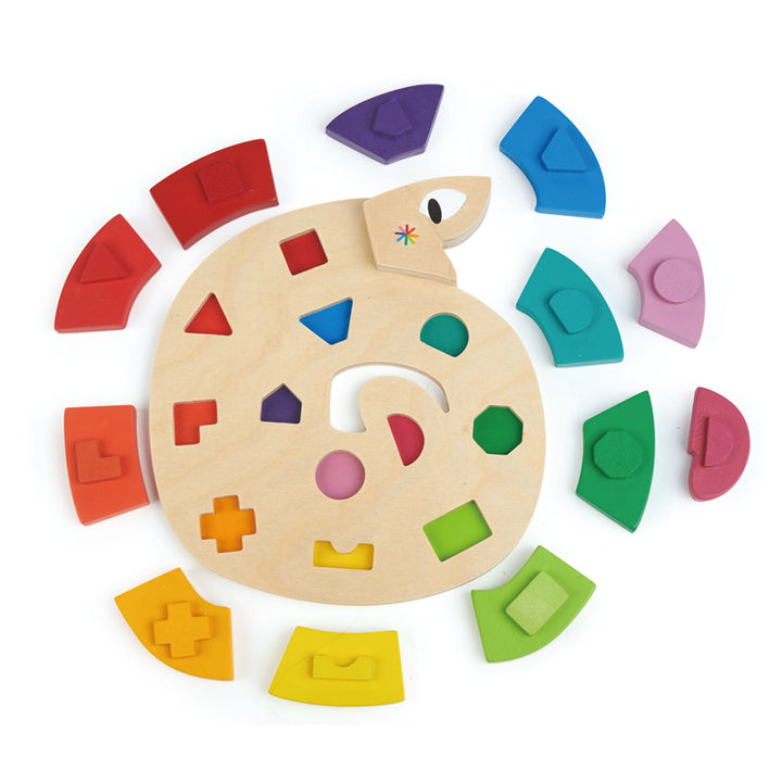 Colour Me Happy Wooden Worm Puzzle