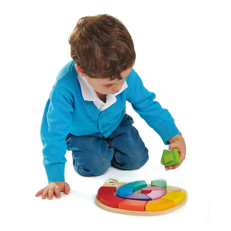 Colour Me Happy Wooden Worm Puzzle