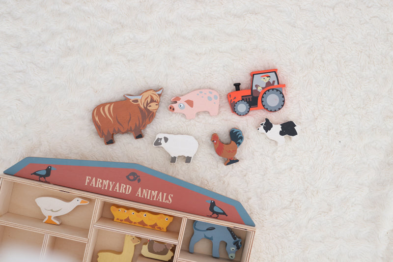 Wooden Farmyard Animal Set