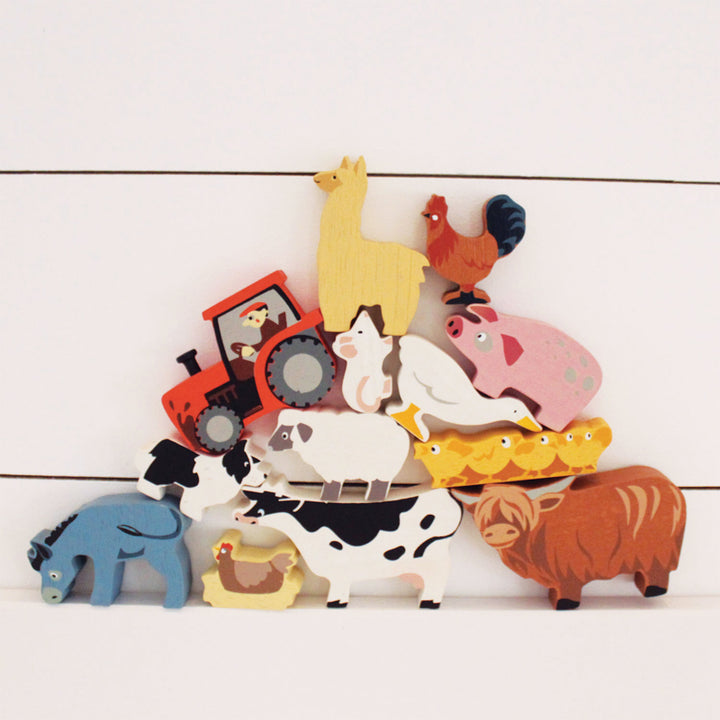 Wooden Farmyard Animal Set