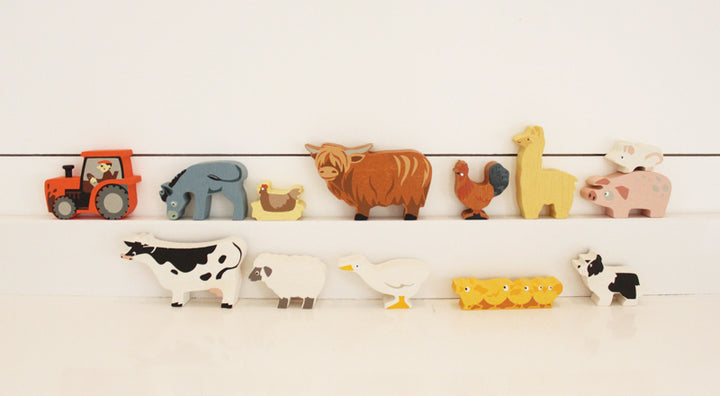 Wooden Farmyard Animal Set