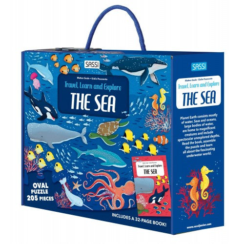 Travel Learn and Explore - The Sea 205 Piece Puzzle & Book