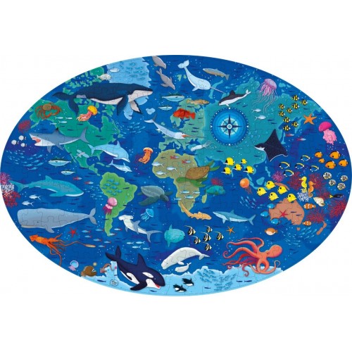 Travel Learn and Explore - The Sea 205 Piece Puzzle & Book