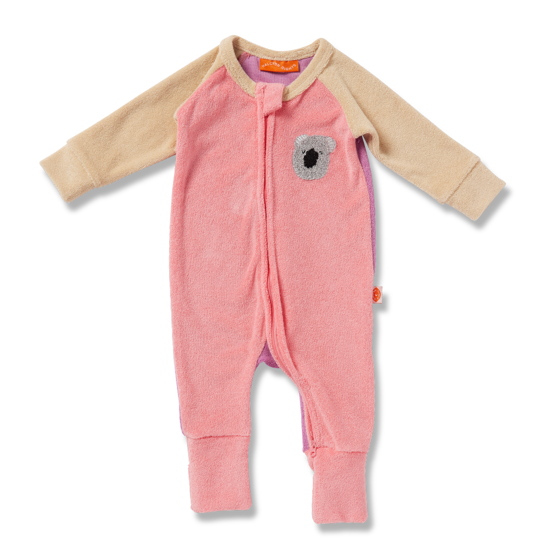 Halcyon Nights Terry Long Sleeve Romper - Koala
