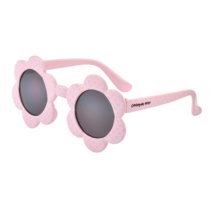 Toddler Sunnies Daisy - Pink with Aqua Spots (2-6 Years)