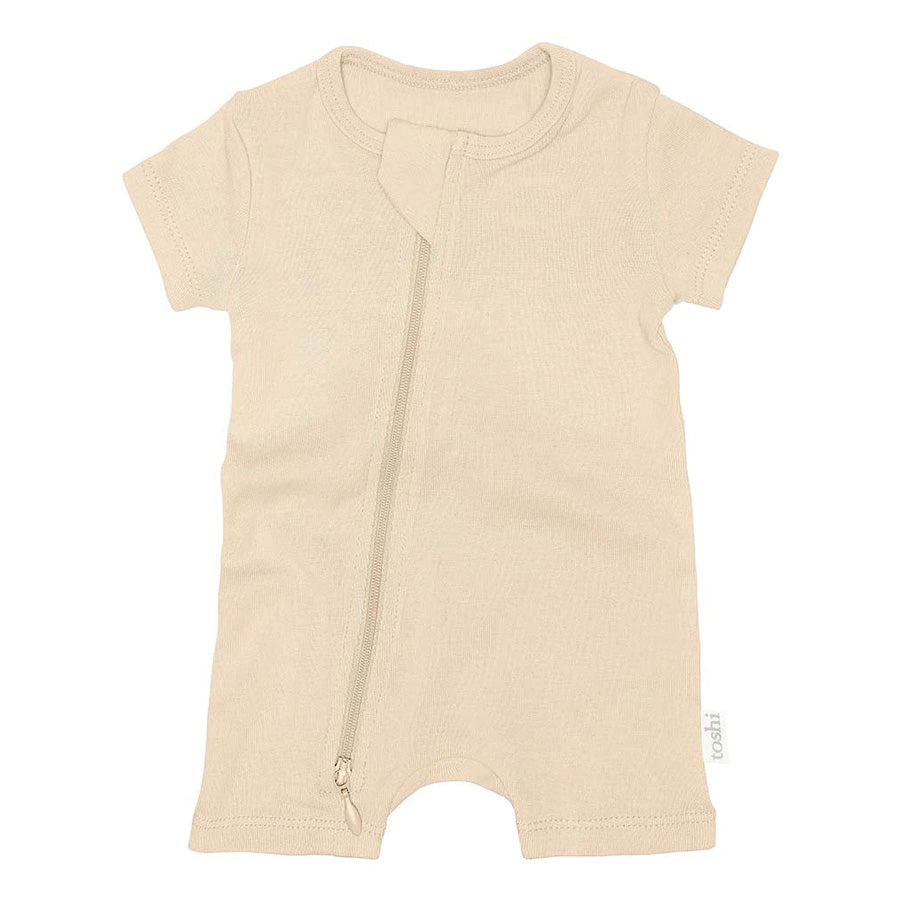 Toshi Organic Onesie Short Sleeve - Almond