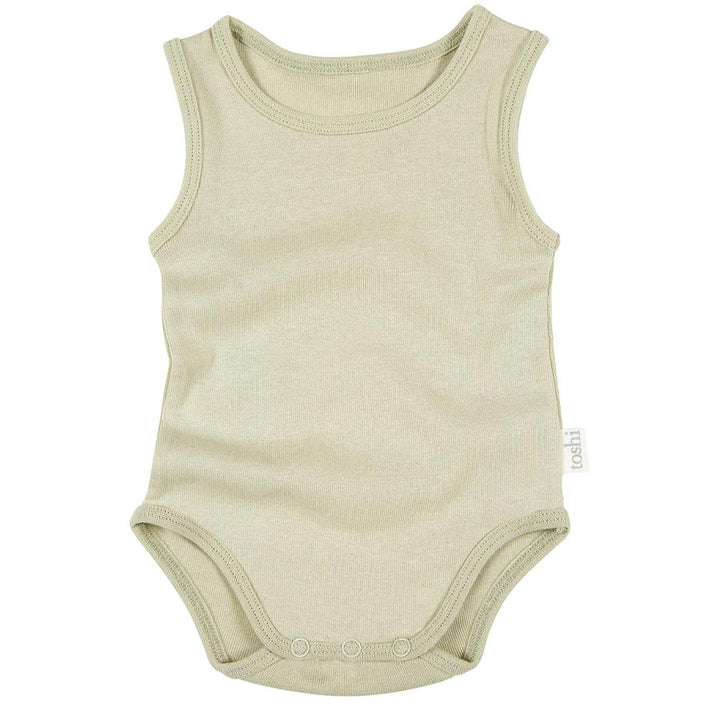 Toshi Organic Onesie Singlet - Thyme