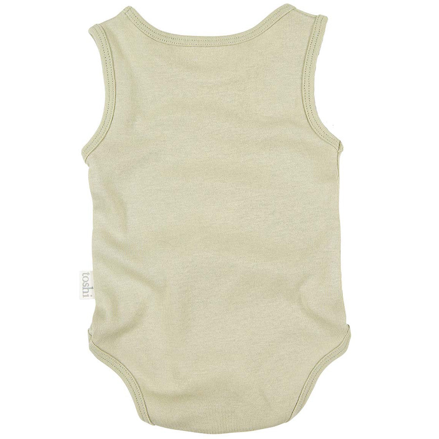 Toshi Organic Onesie Singlet - Thyme