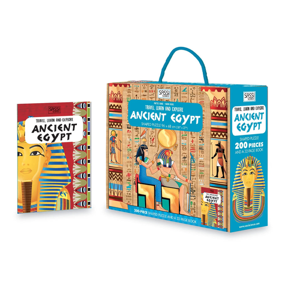 Travel Learn and Explore - Ancient Egypt 200+ Piece Puzzle & Book