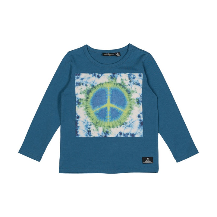 Rock Your Baby Peace Out Long Sleeve T-Shirt - Blue