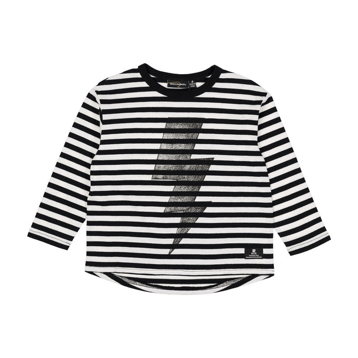 Rock Your Baby High Voltage Long Sleeve T-Shirt Boxy Fit - Black