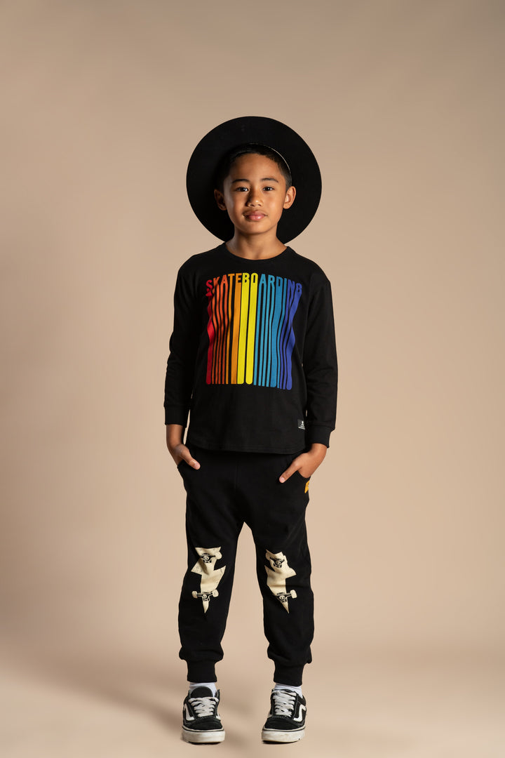 Rock Your Baby Skateboarding Long Sleeve Boxy Fit T-Shirt