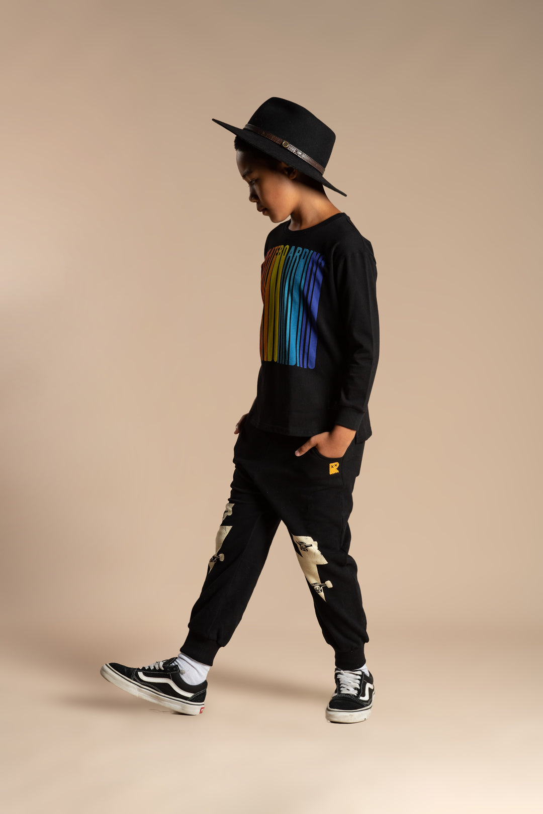 Rock Your Baby Skateboarding Long Sleeve Boxy Fit T-Shirt