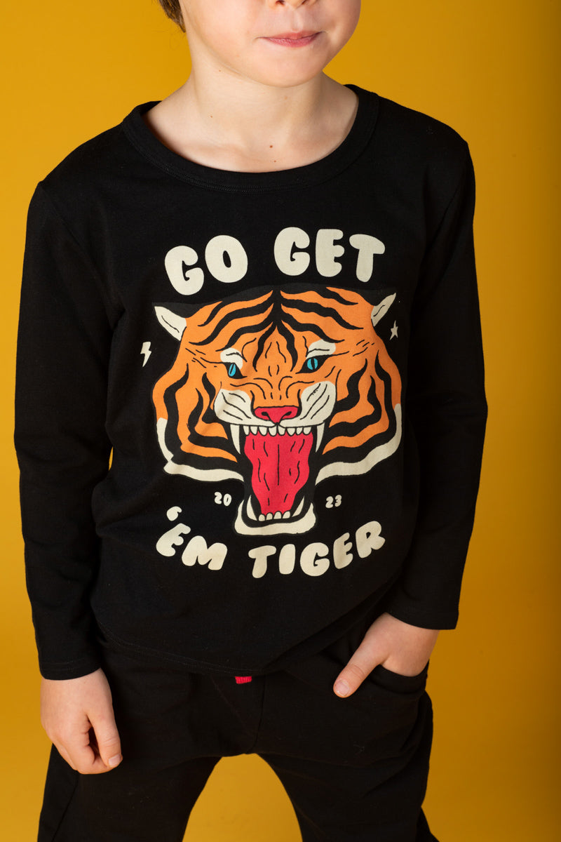 Rock Your Baby Go Get Em Tiger Long Sleeve T-Shirt