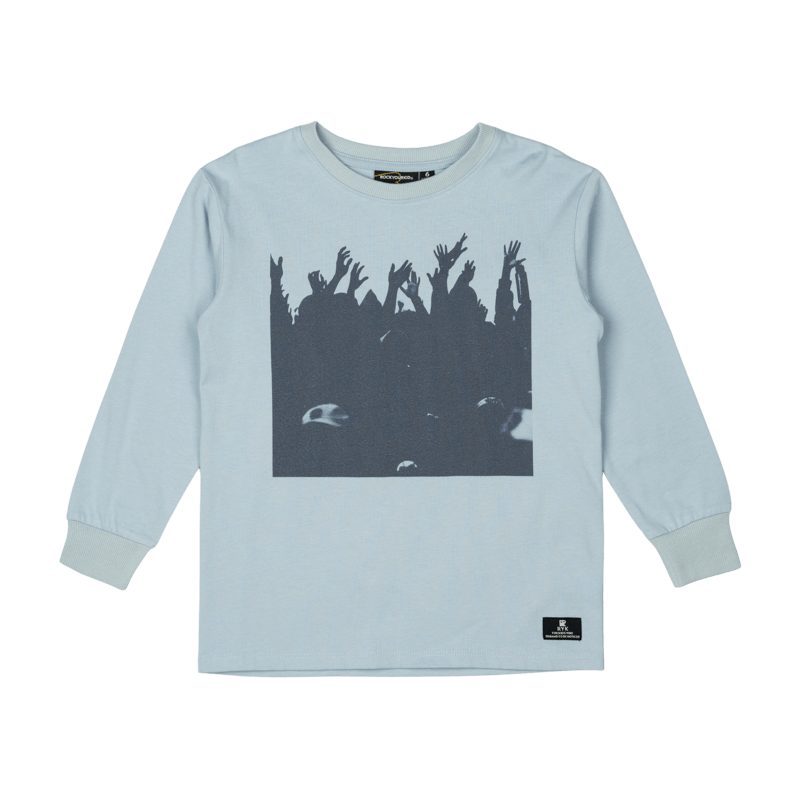 Rock Your Baby Support Local Bands Long Sleeve Boxy Fit T-Shirt