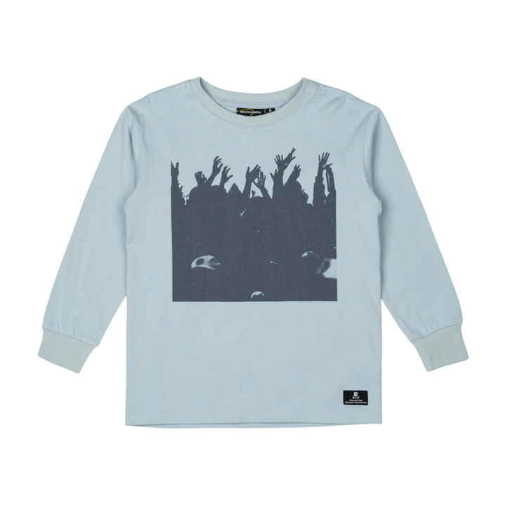 Rock Your Baby Support Local Bands Long Sleeve Boxy Fit T-Shirt