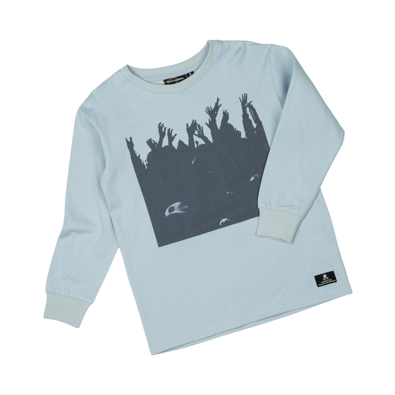 Rock Your Baby Support Local Bands Long Sleeve Boxy Fit T-Shirt