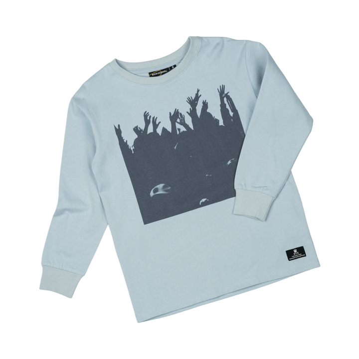 Rock Your Baby Support Local Bands Long Sleeve Boxy Fit T-Shirt