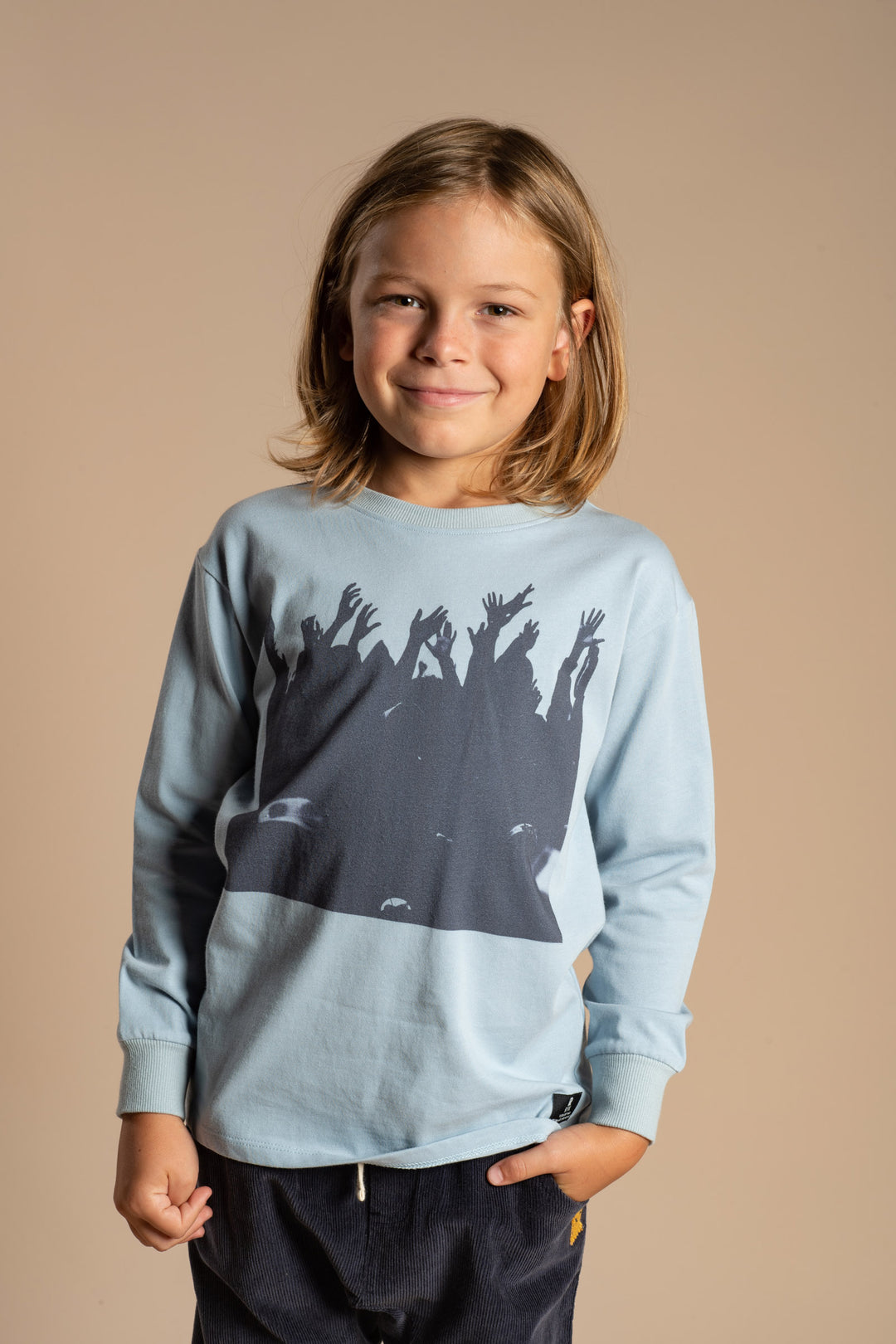 Rock Your Baby Support Local Bands Long Sleeve Boxy Fit T-Shirt