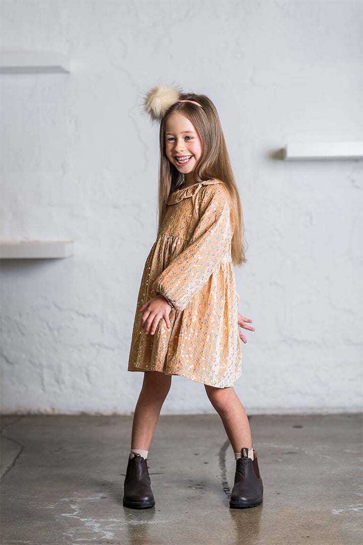 Rock Your Baby Taupe Velvet Sequin Dress